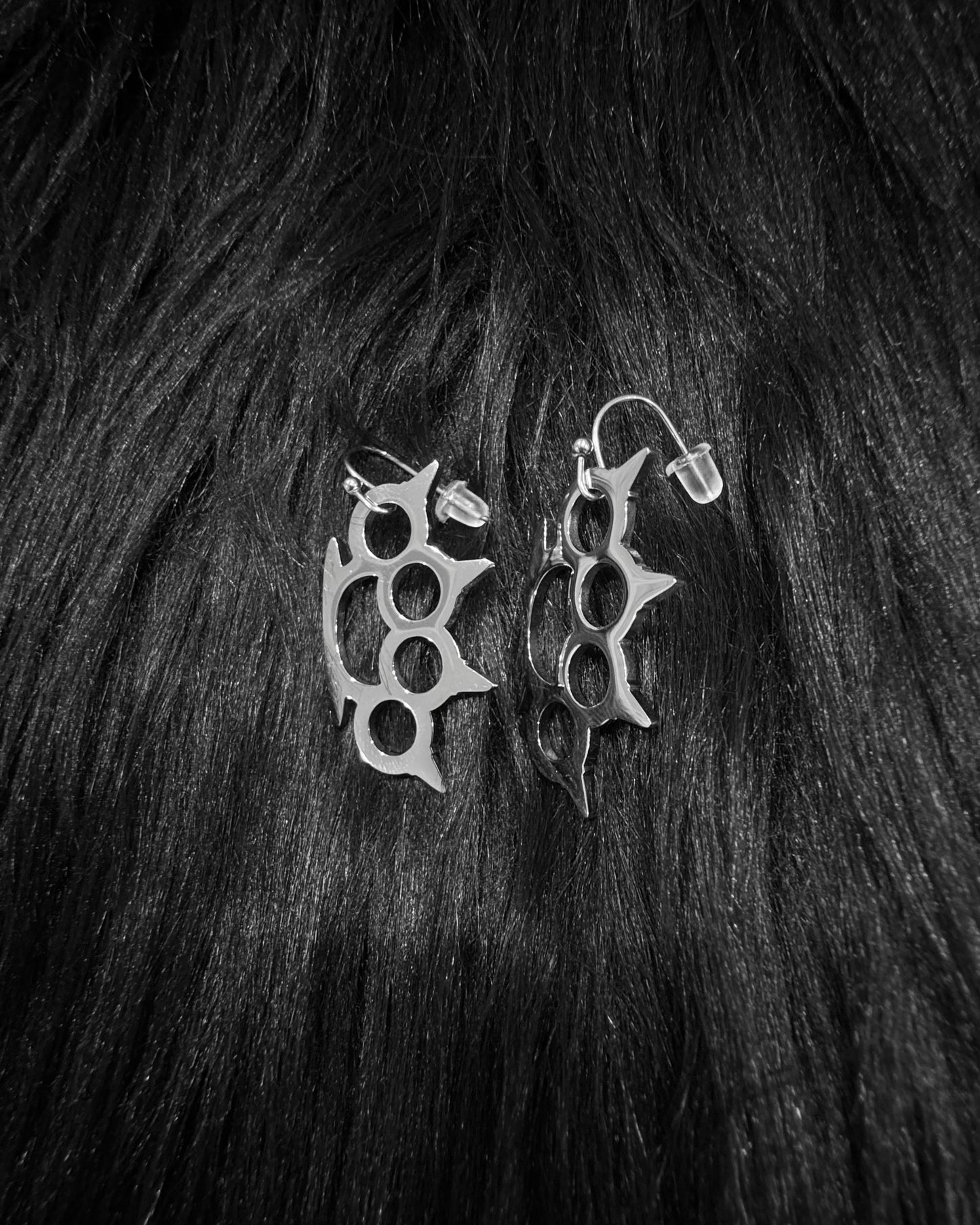 BRASS KNUCKLE EARRINGS
