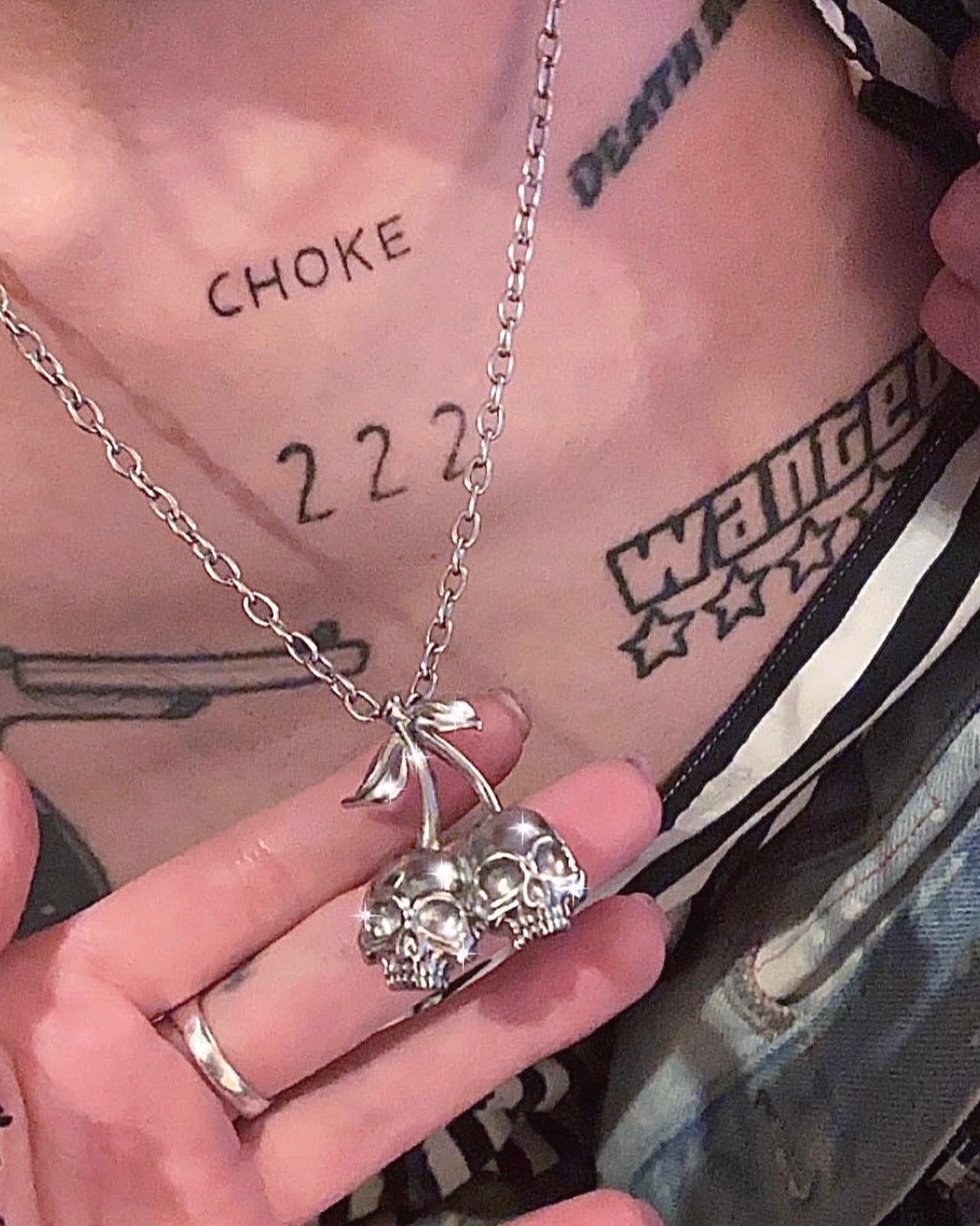 CHERRY SKULLS NECKLACE