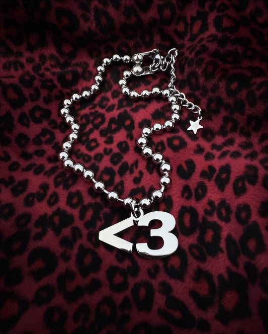 <3 HEART NECKLACE