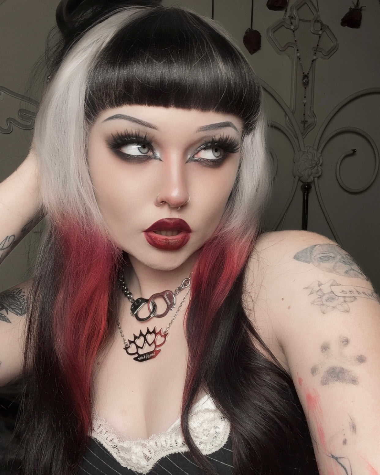 TOUGH LOVE BRASS KNUCKLES NECKLACE