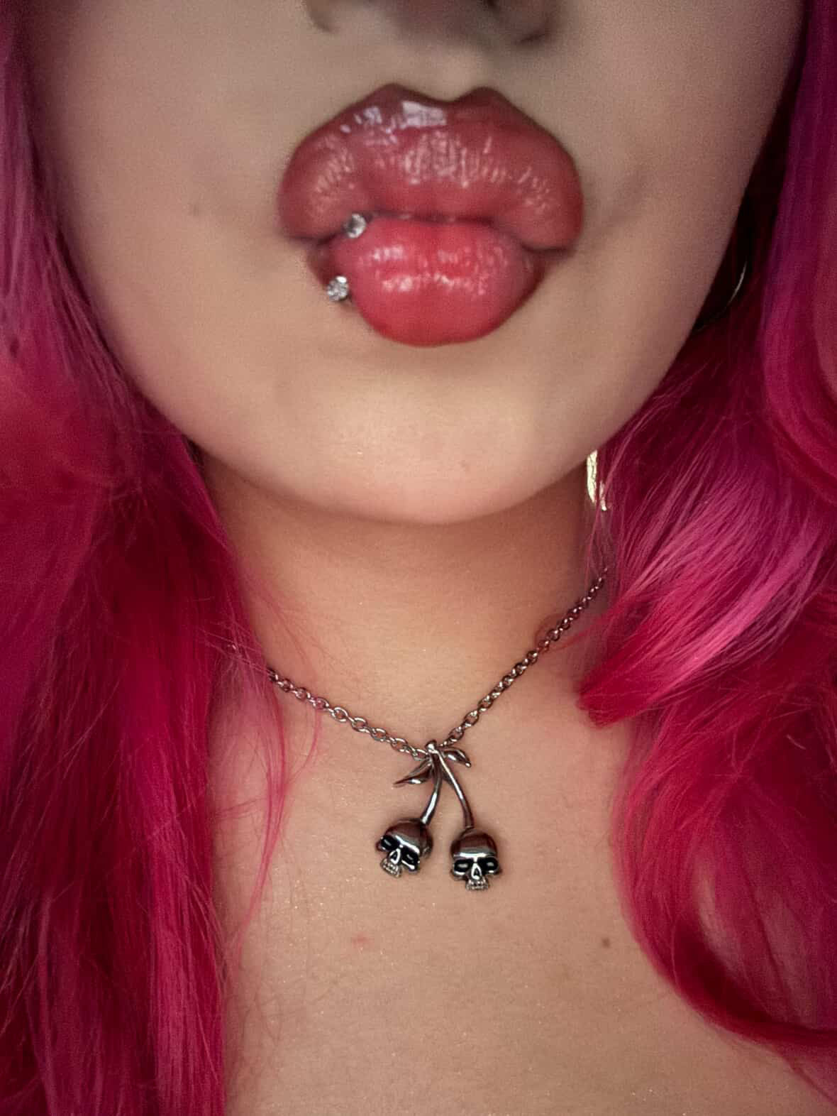 CHERRY SKULL NECKLACE