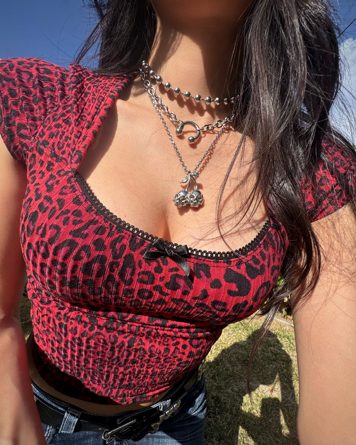 CHERRY SKULLS NECKLACE