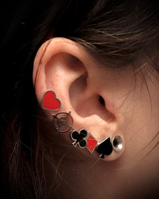 POKER STUD EARRINGS