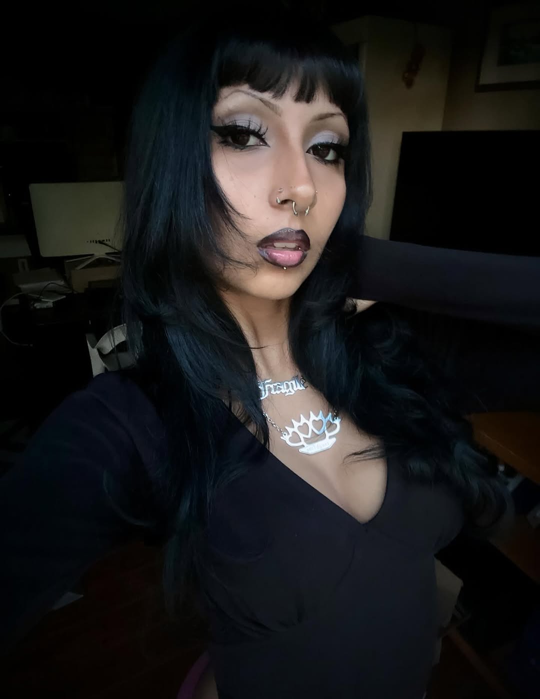 TOUGH LOVE BRASS KNUCKLES NECKLACE
