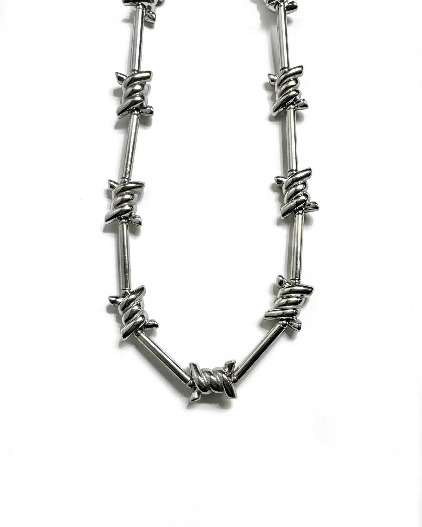 DON’T CROSS ME BARBED WIRE NECKLACE