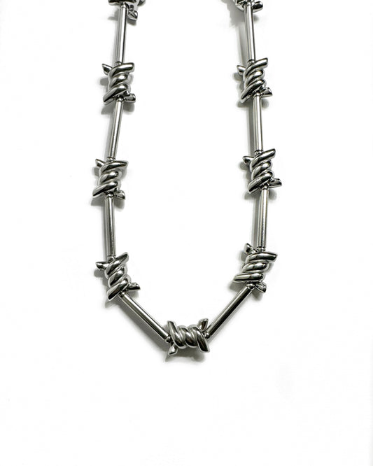 DON’T CROSS ME BARBED WIRE NECKLACE