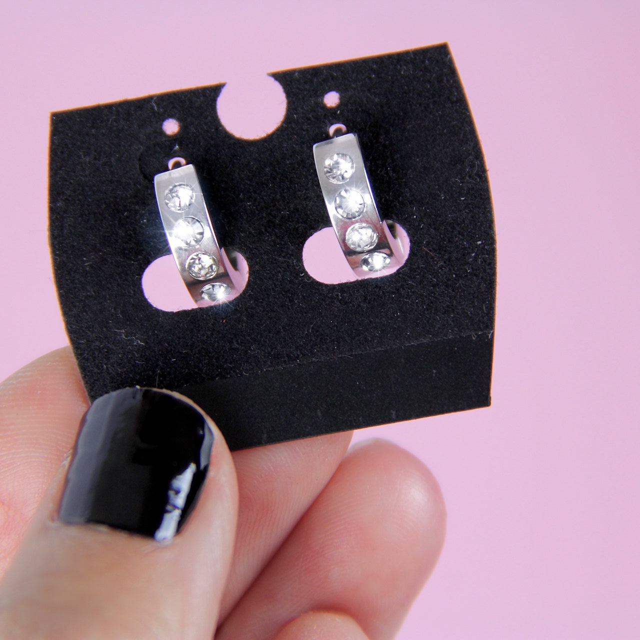 BLINGED OUT HOOP EARRINGS