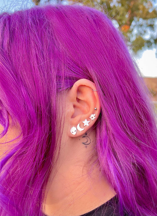 CYBER LIGHTNING STUD EARRINGS