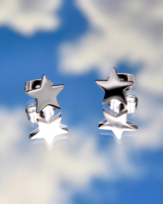 CYBER STAR STUD EARRINGS
