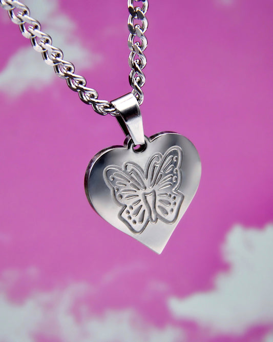 BUTTERFLY IN MY HEART NECKLACE