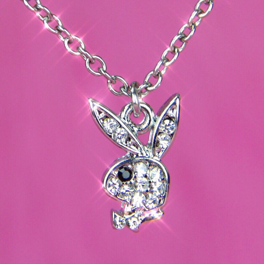 DAINTY RHINESTONE PLAYBOY NECKLACE SET