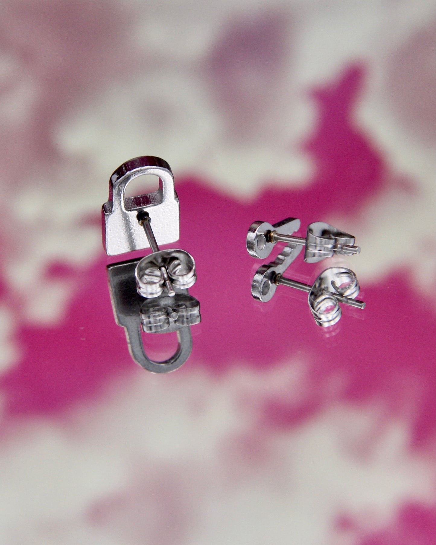 LOCK AND KEY STUD EARRINGS