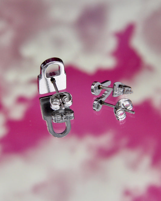 LOCK AND KEY STUD EARRINGS