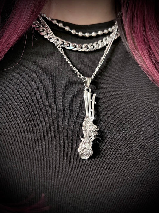 SKELETON ROSE NECKLACE