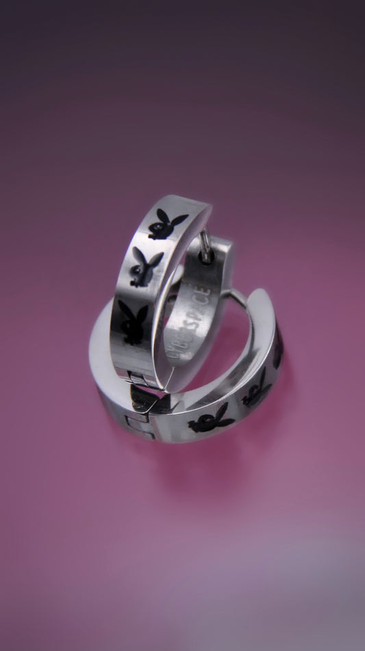BUNNY HOOP EARRINGS