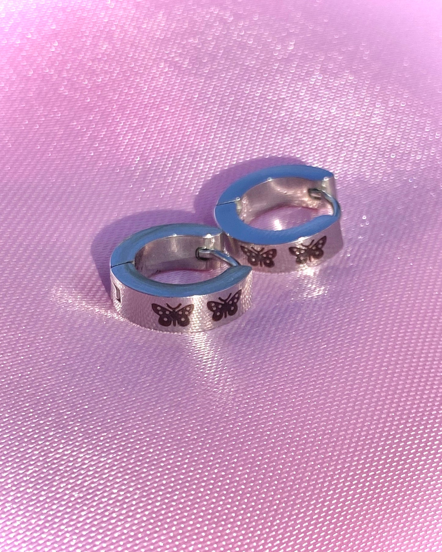 BUTTERFLY HOOP EARRINGS