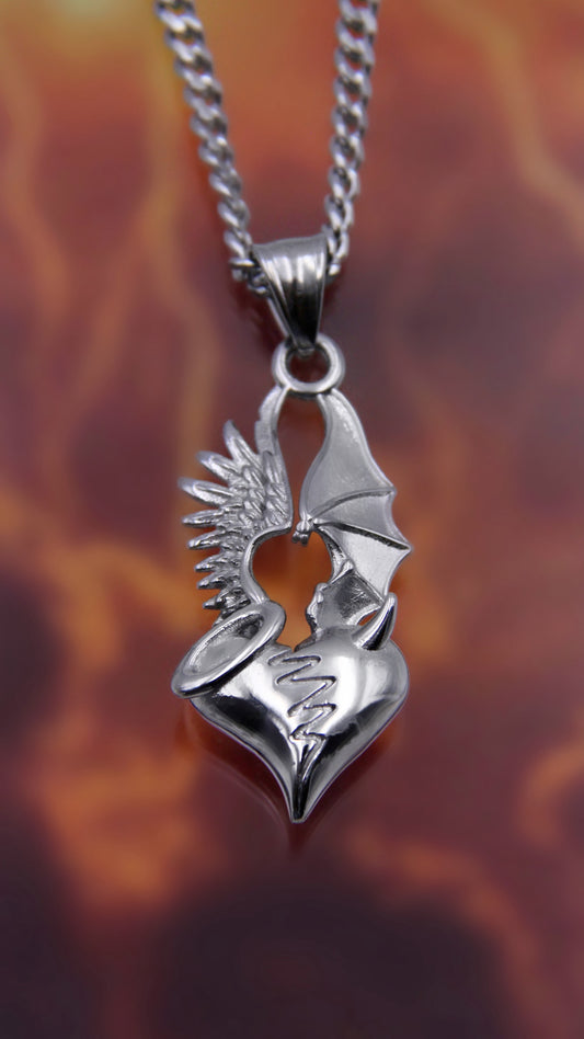 ANGEL DEMON HEART NECKLACE