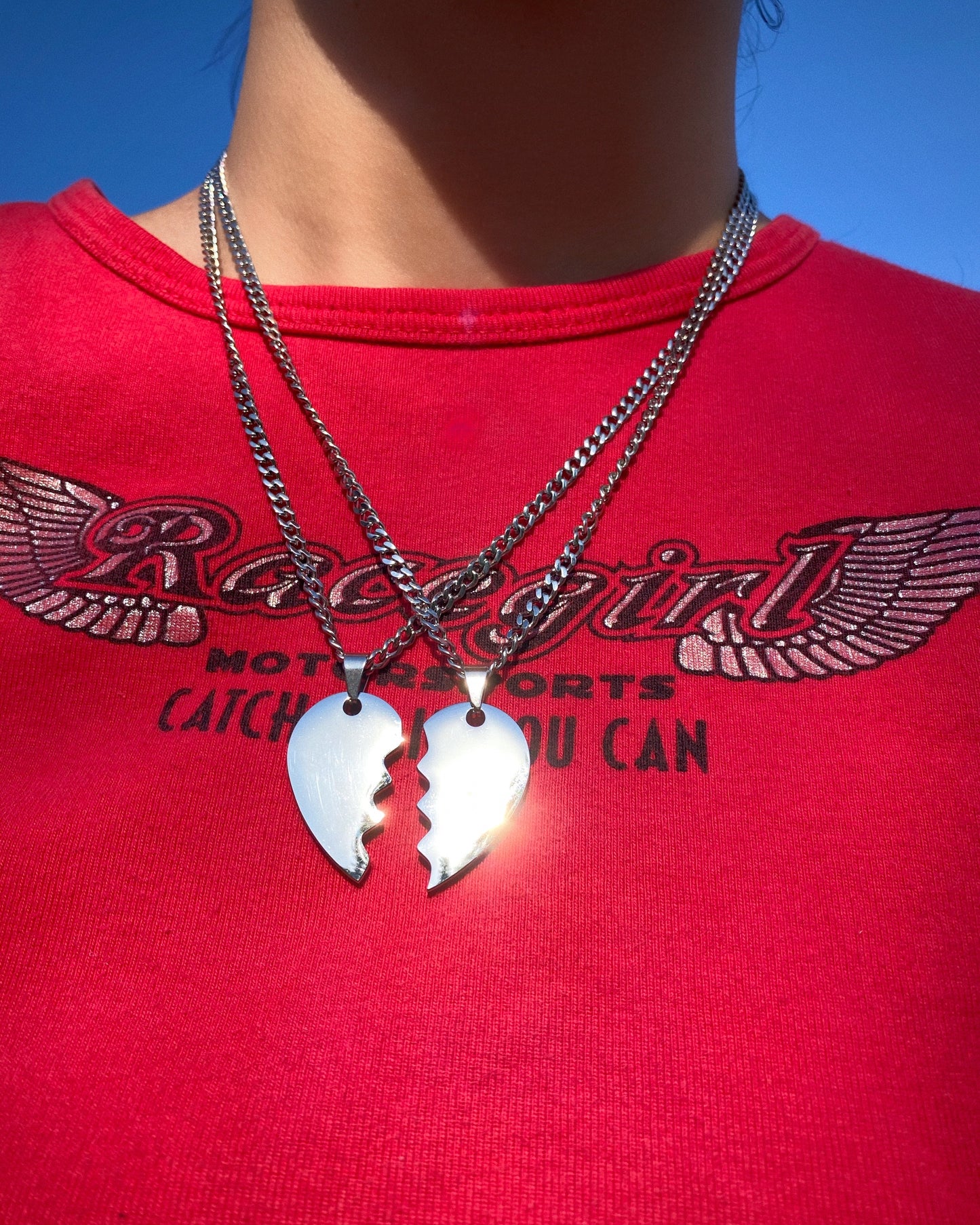 TORN HEART NECKLACE SET