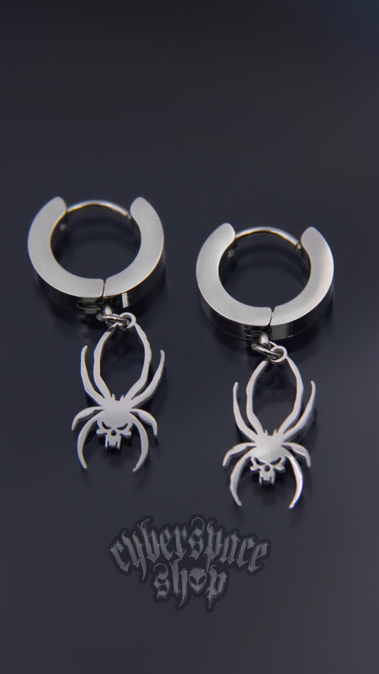 SPIDER SKULL EARRINGS