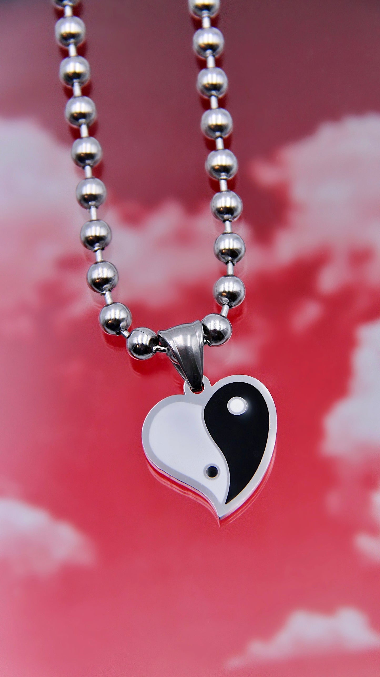 YIN YANG HEART NECKLACE
