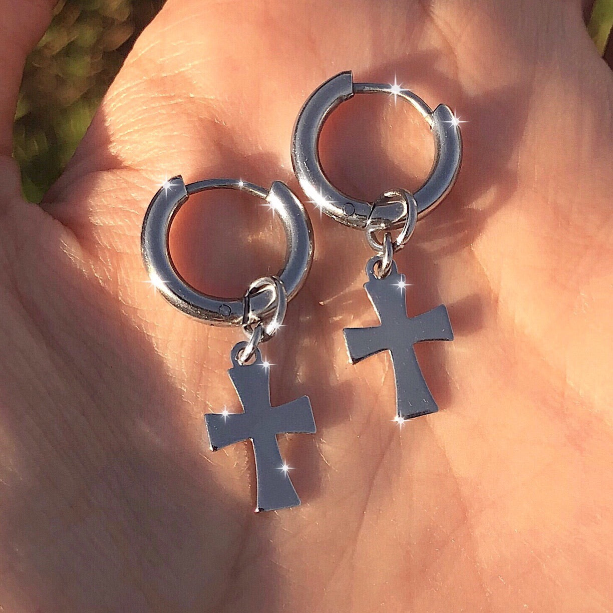 INDEPENDENT CROSS EARRINGS