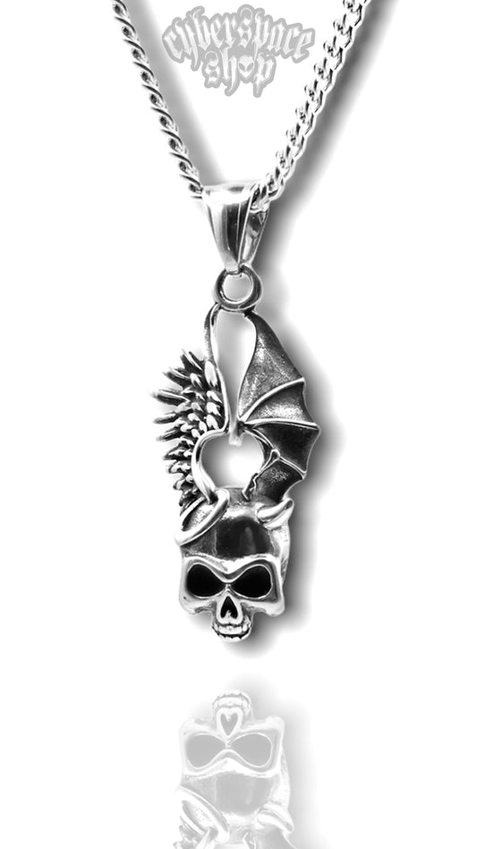 ANGELIC DEMON SKULL NECKLACE