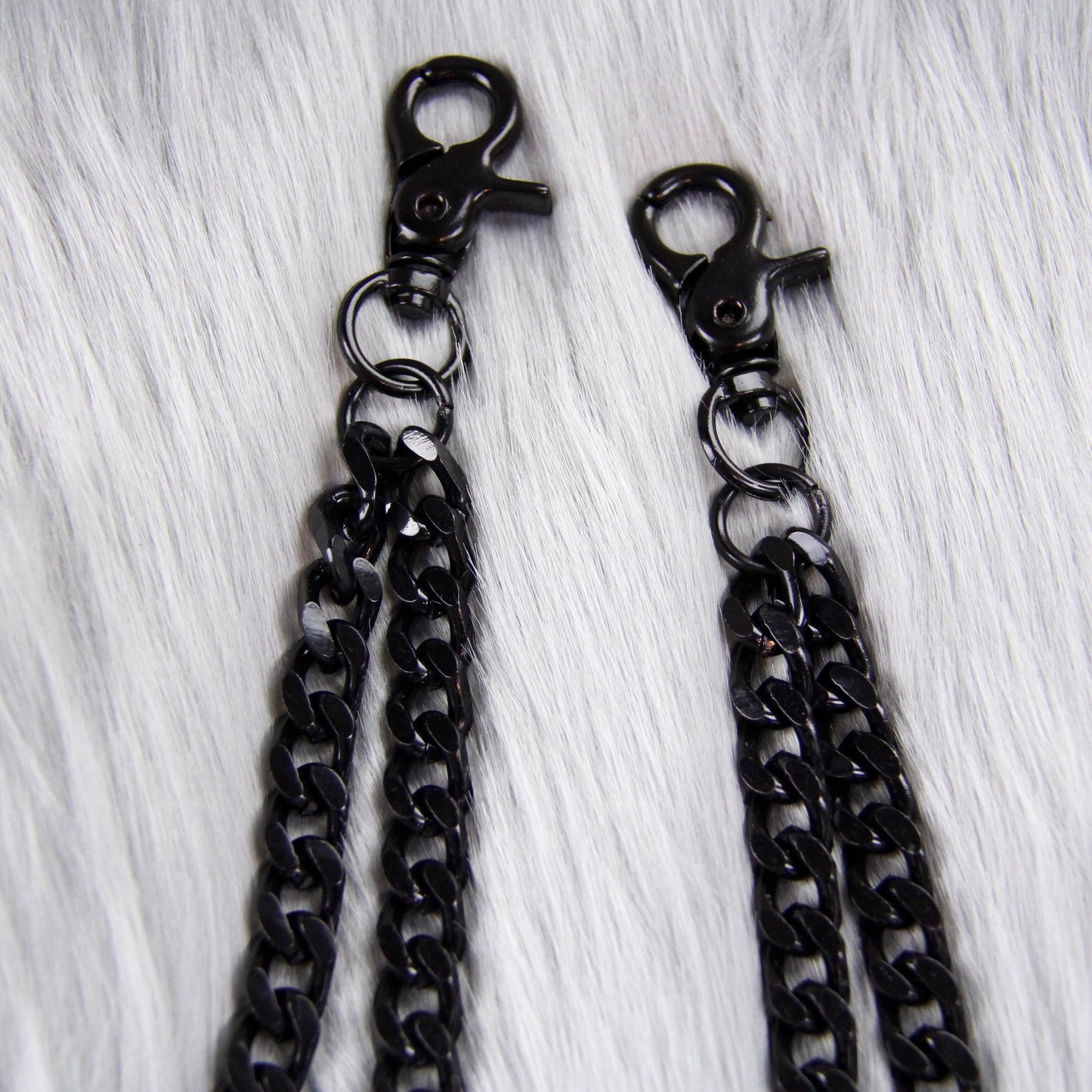 BLACK DOUBLE WALLET CHAIN