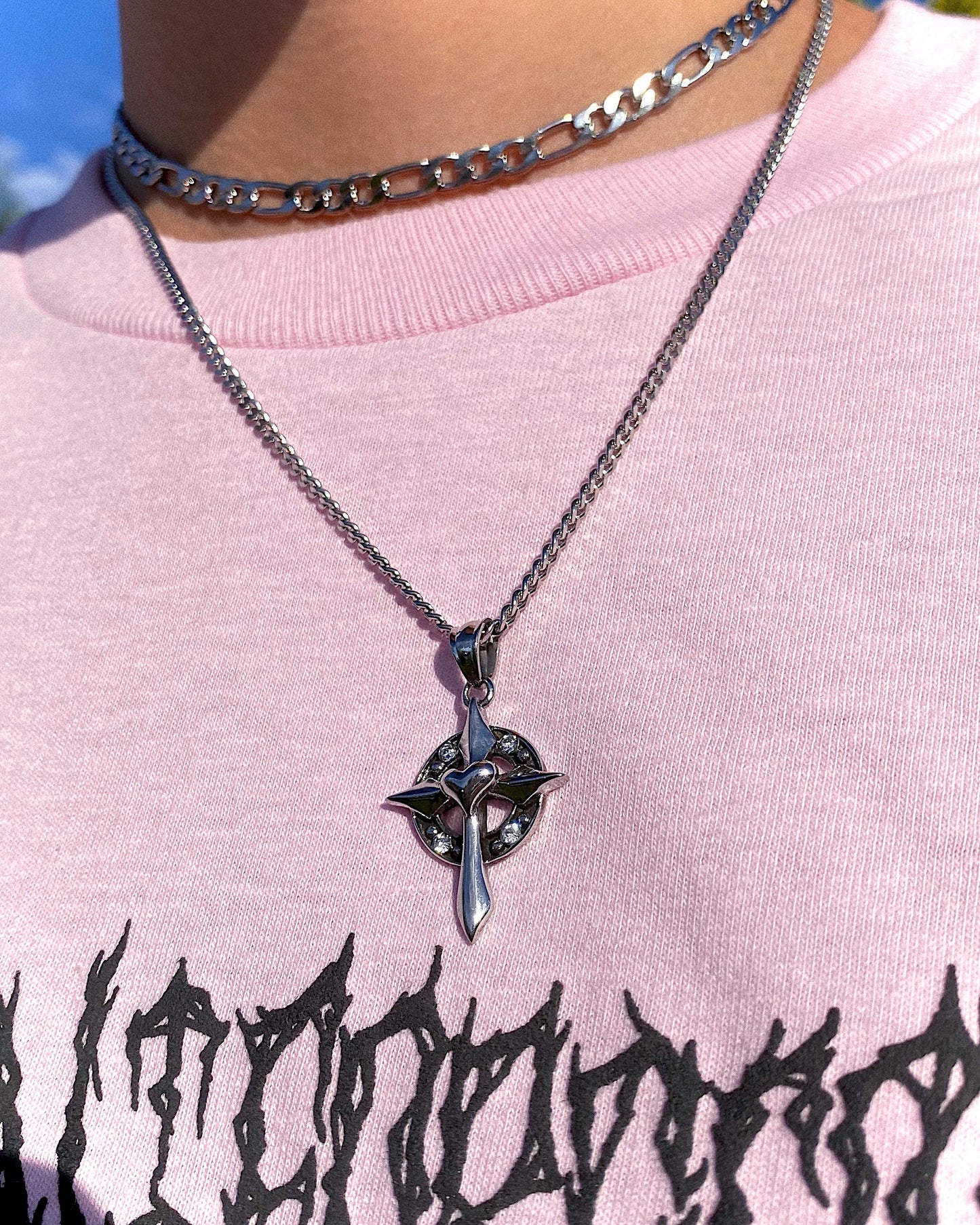 CROSS OF LOVE NECKLACE