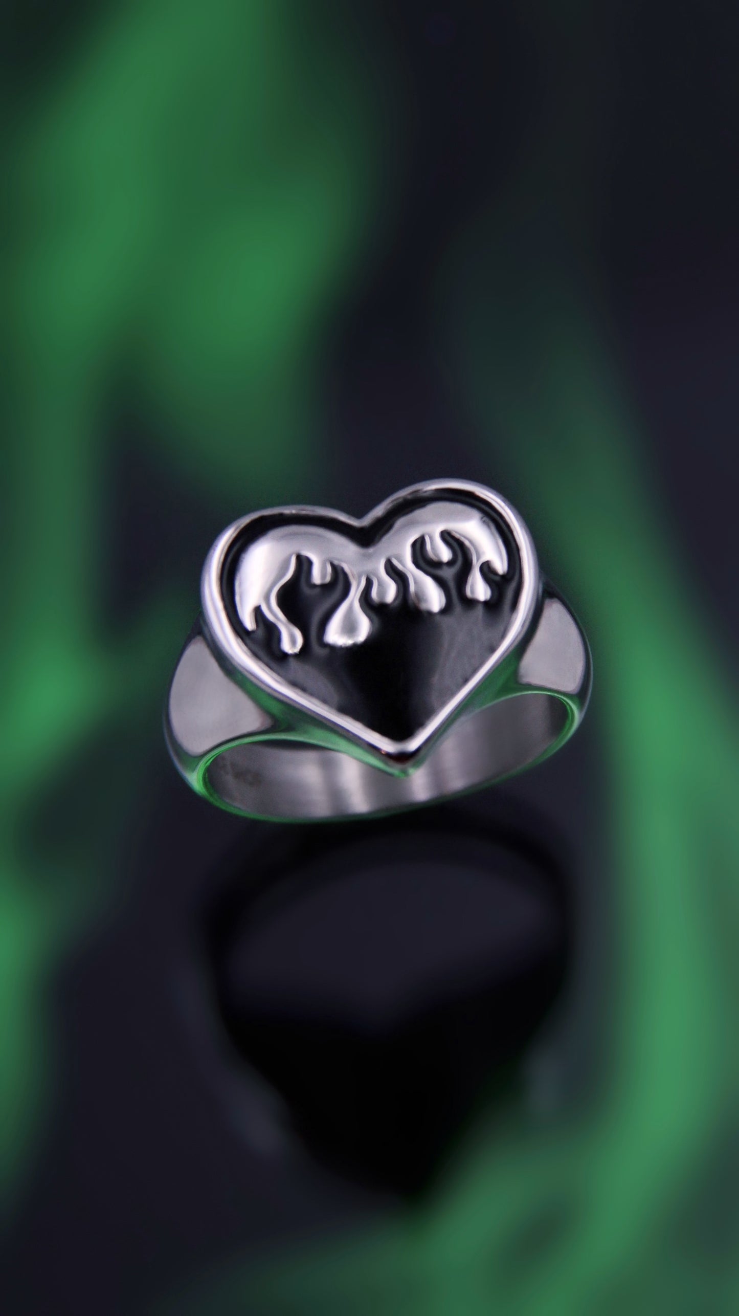 HEART ON FIRE RING