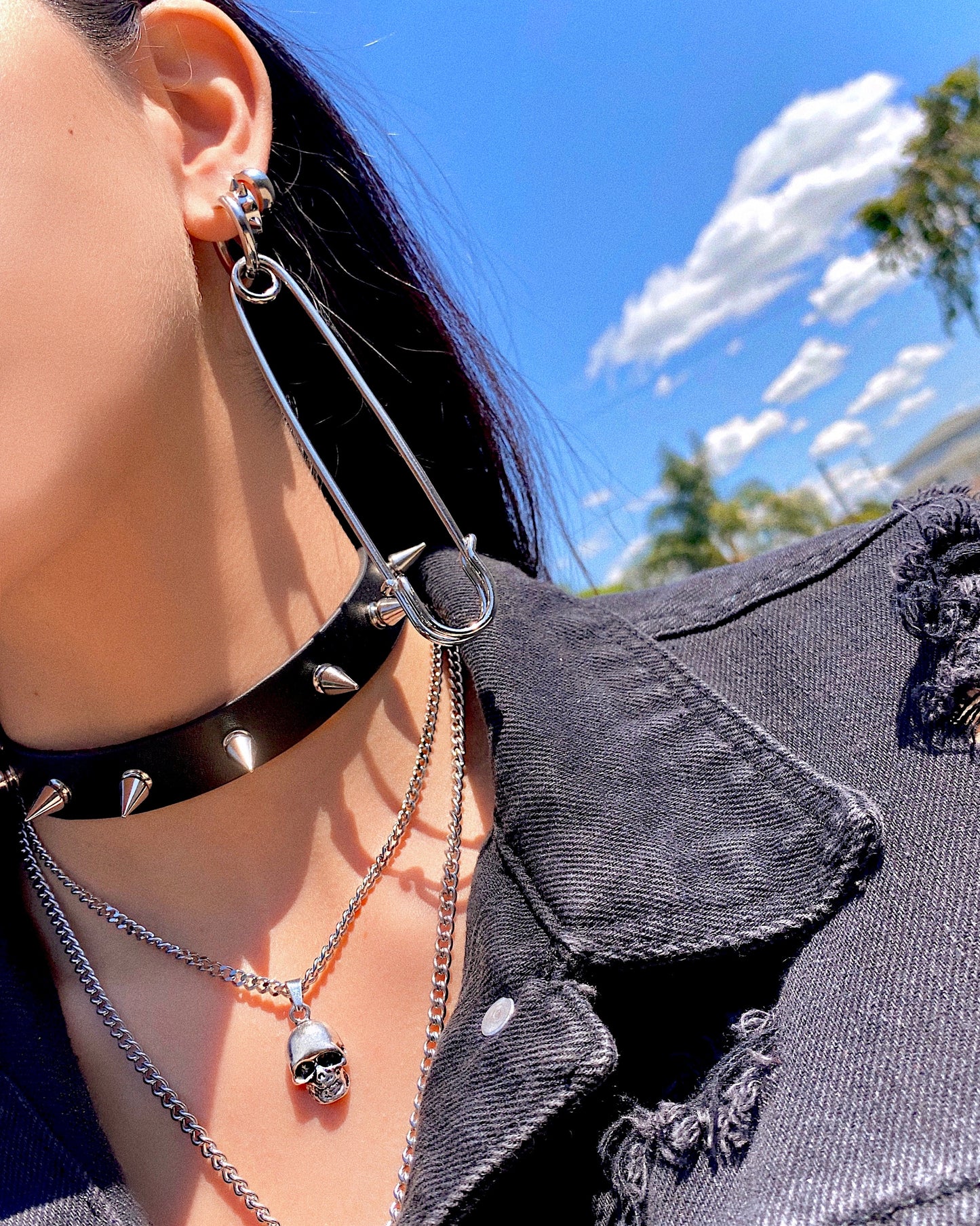 JUMBO SAFETY PIN EARRINGS