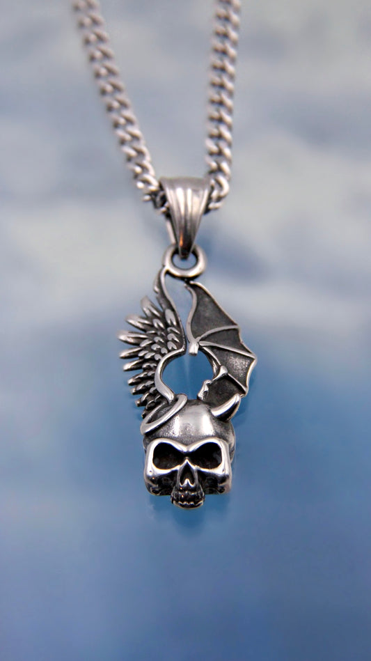 ANGELIC DEMON SKULL NECKLACE