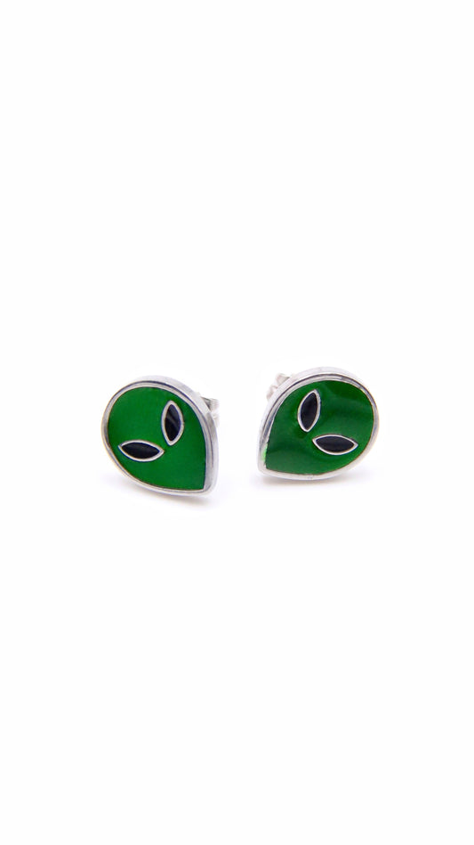 SPACE ALIEN STUD EARRINGS
