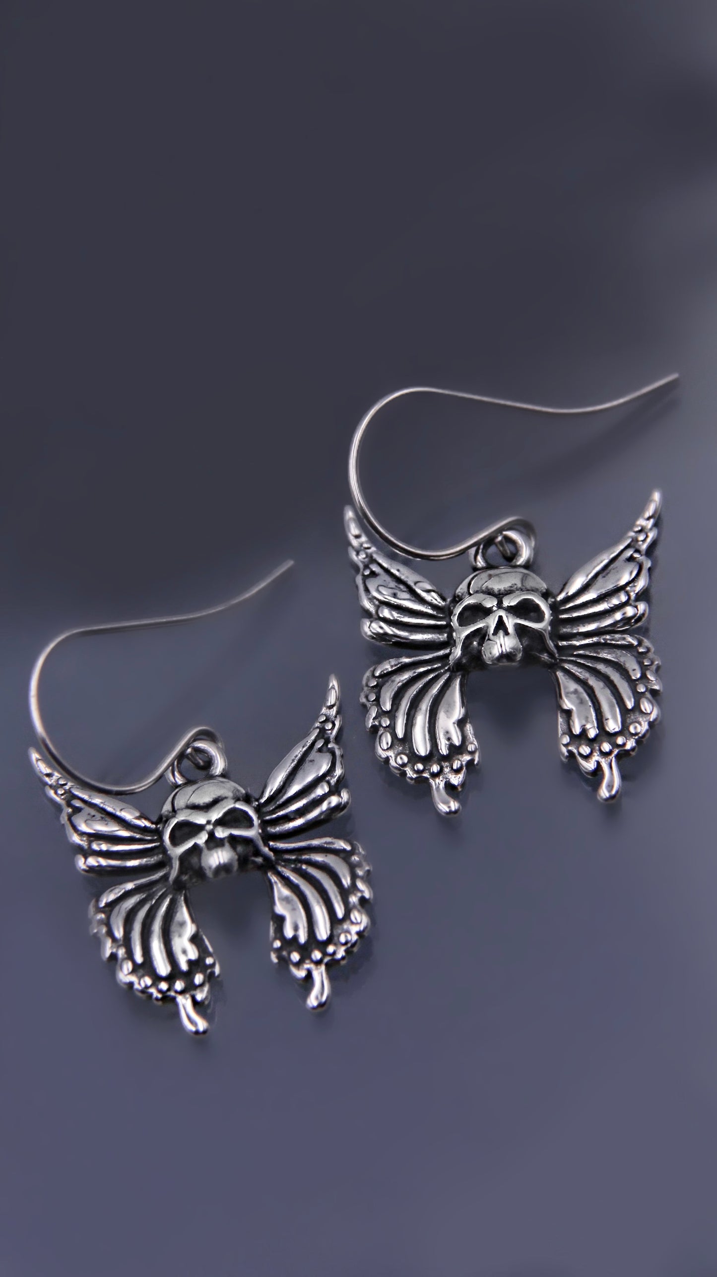 BUTTERFLY SKULL EARRINGS