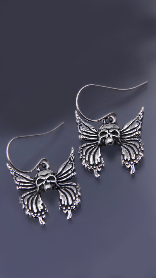 BUTTERFLY SKULL EARRINGS