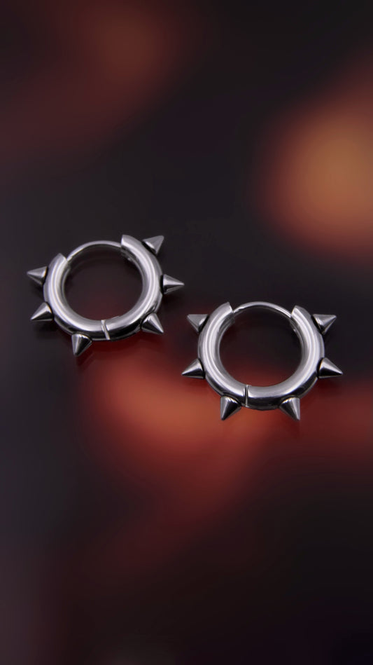 SPIKE HOOP EARRINGS