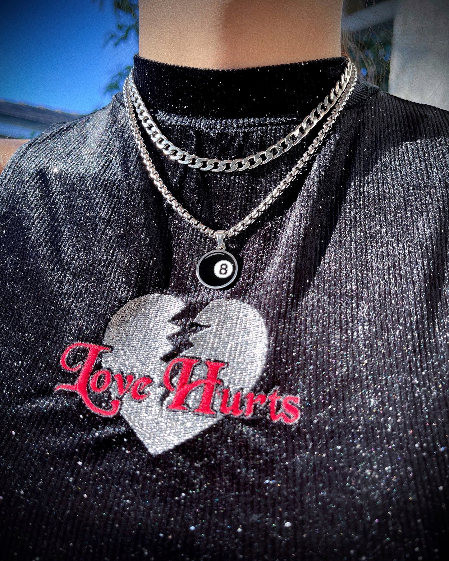 BEHIND THE 8 BALL NECKLACE