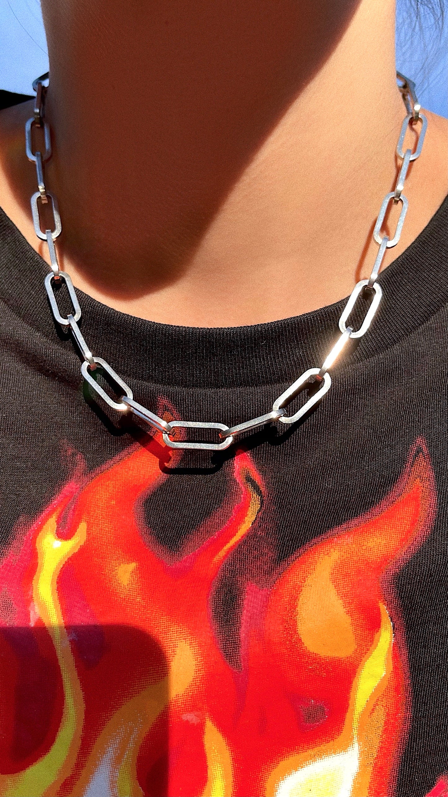 CHUNKY PAPER CLIP NECKLACE