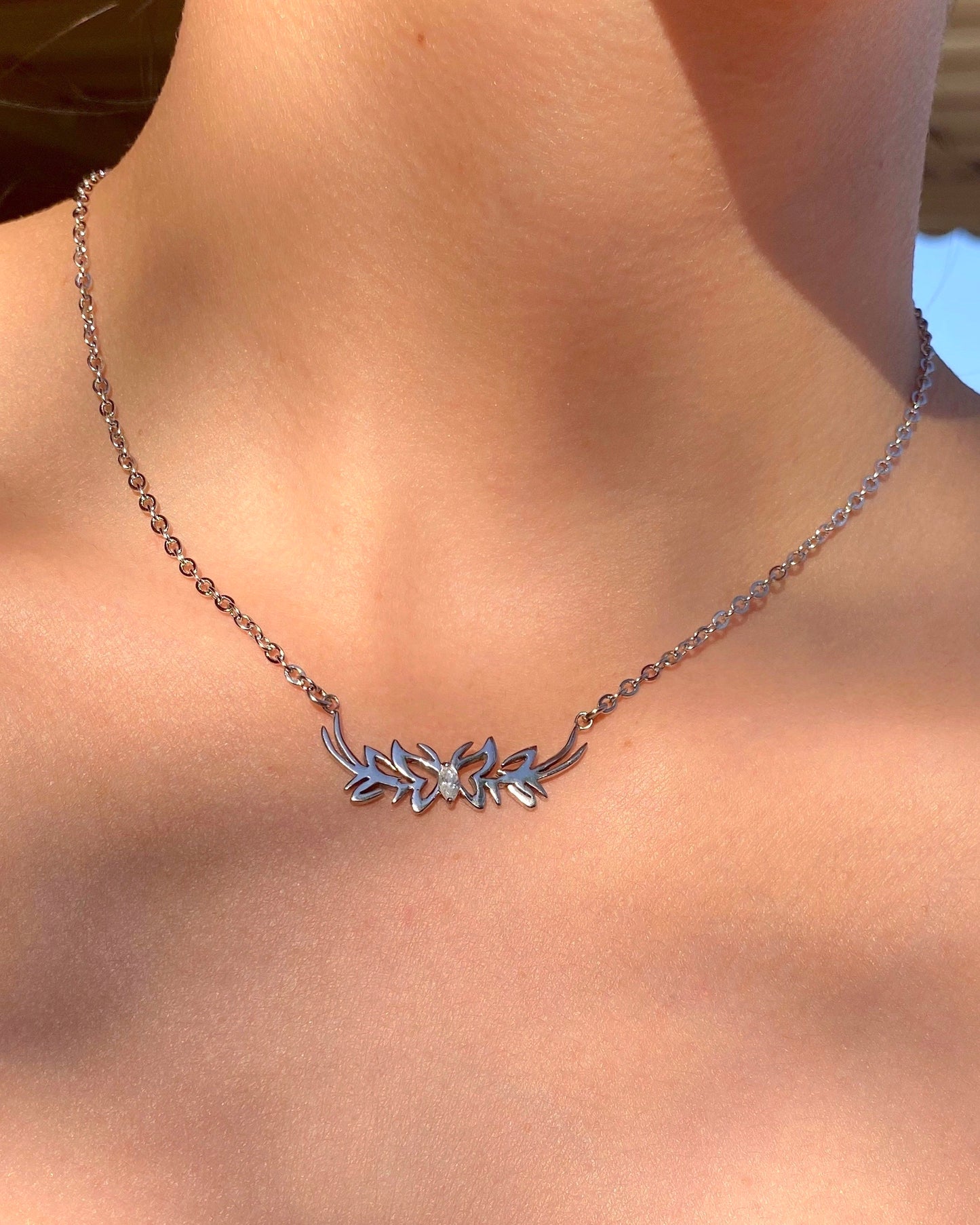 Y2K TRIBAL BUTTERFLY NECKLACE