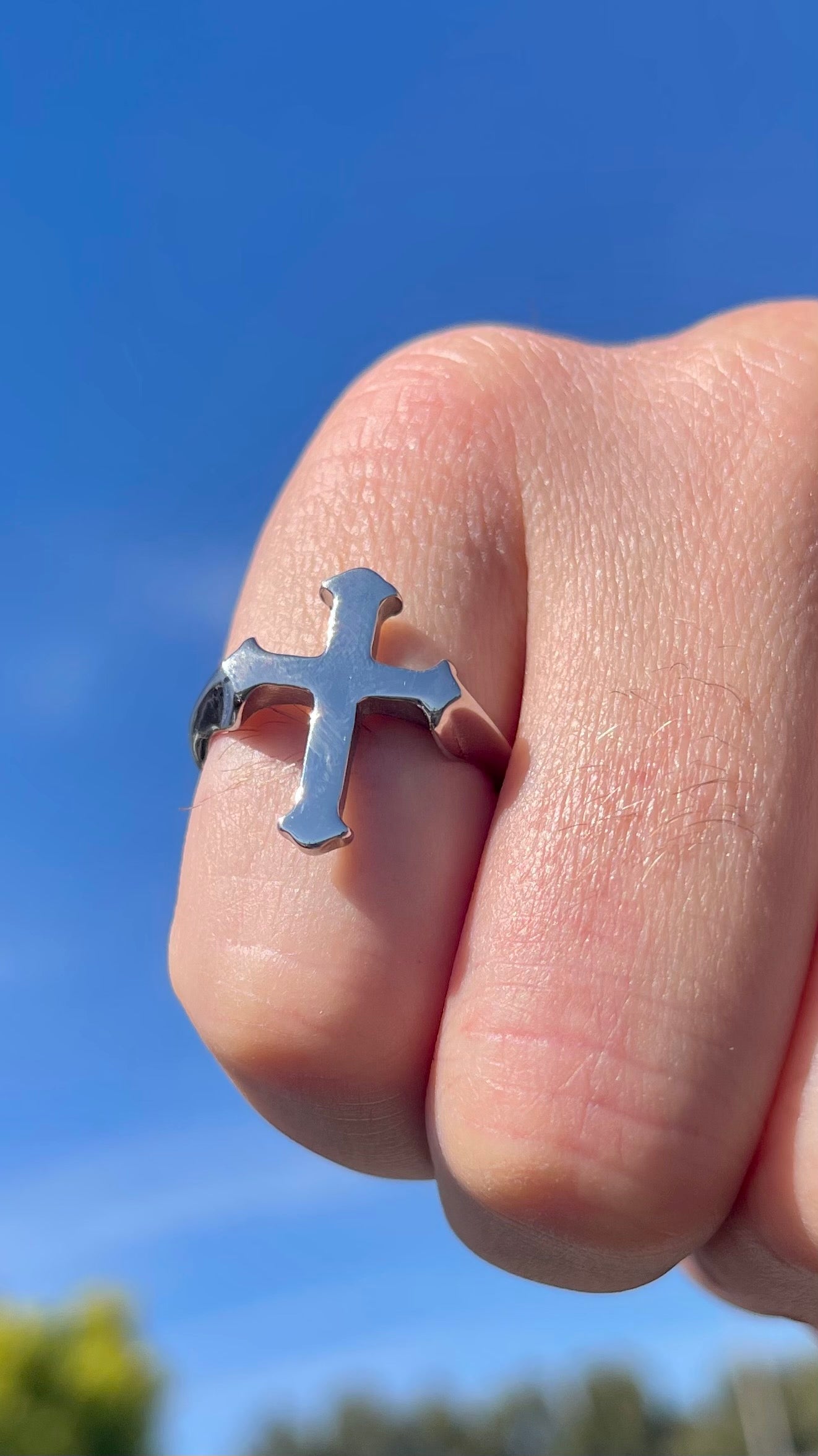 SINNER CROSS RING