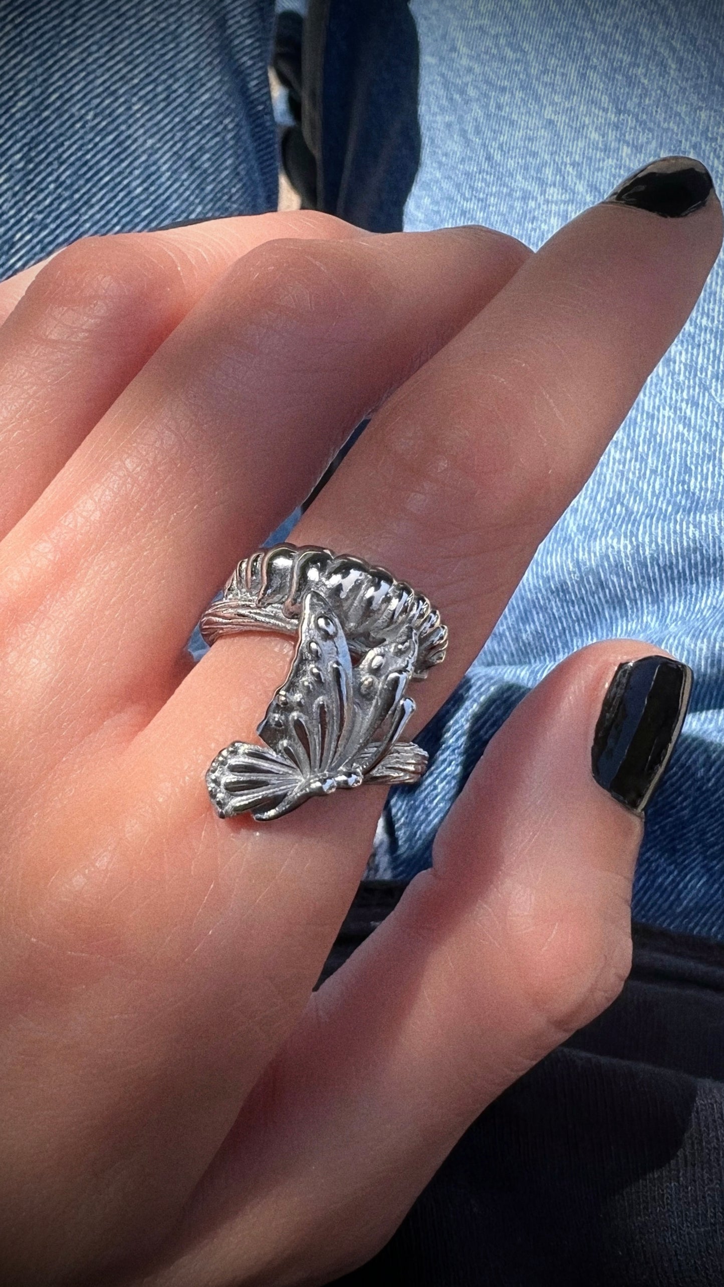 CATERPILLAR BUTTERFLY RING