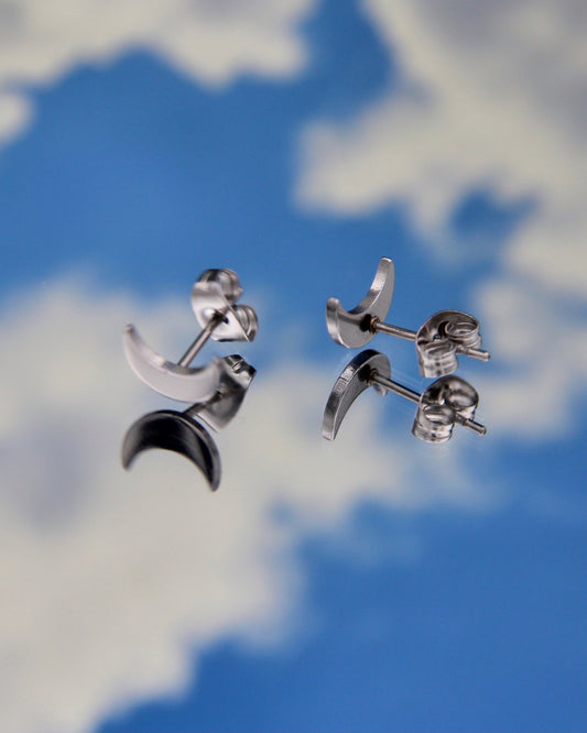 CYBER MOON STUD EARRINGS