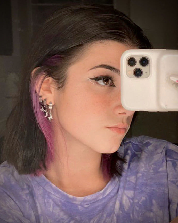 MOON HOOP EARRINGS