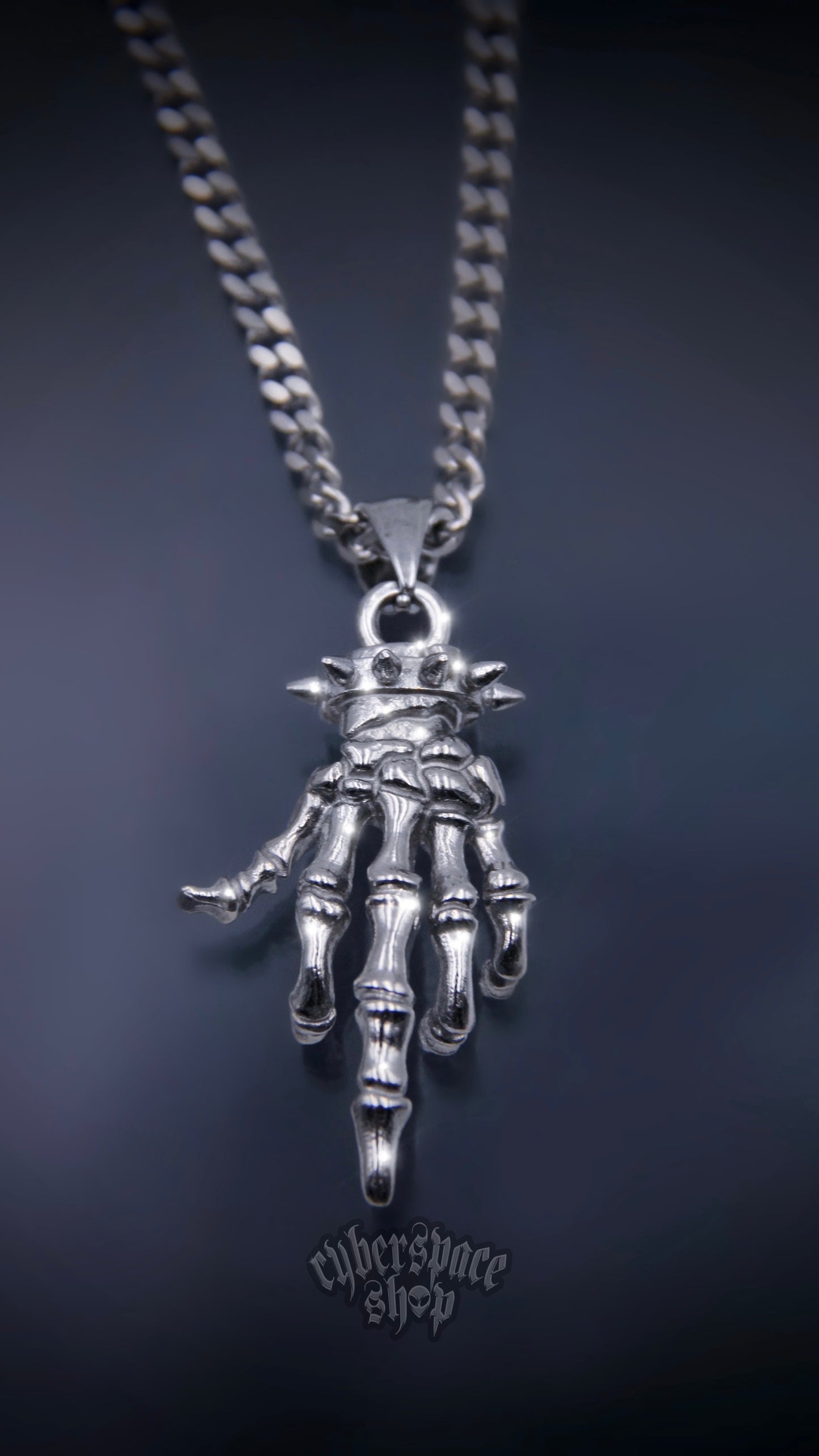 SKELETON FLIP OFF NECKLACE