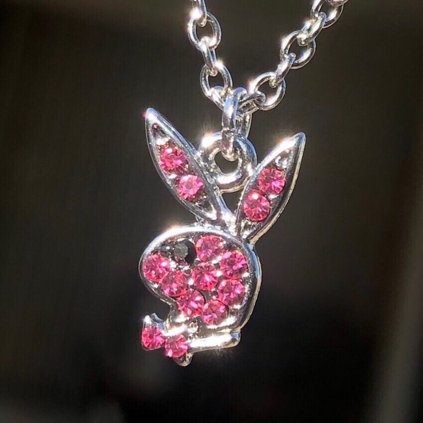 DAINTY RHINESTONE PLAYBOY NECKLACE SET