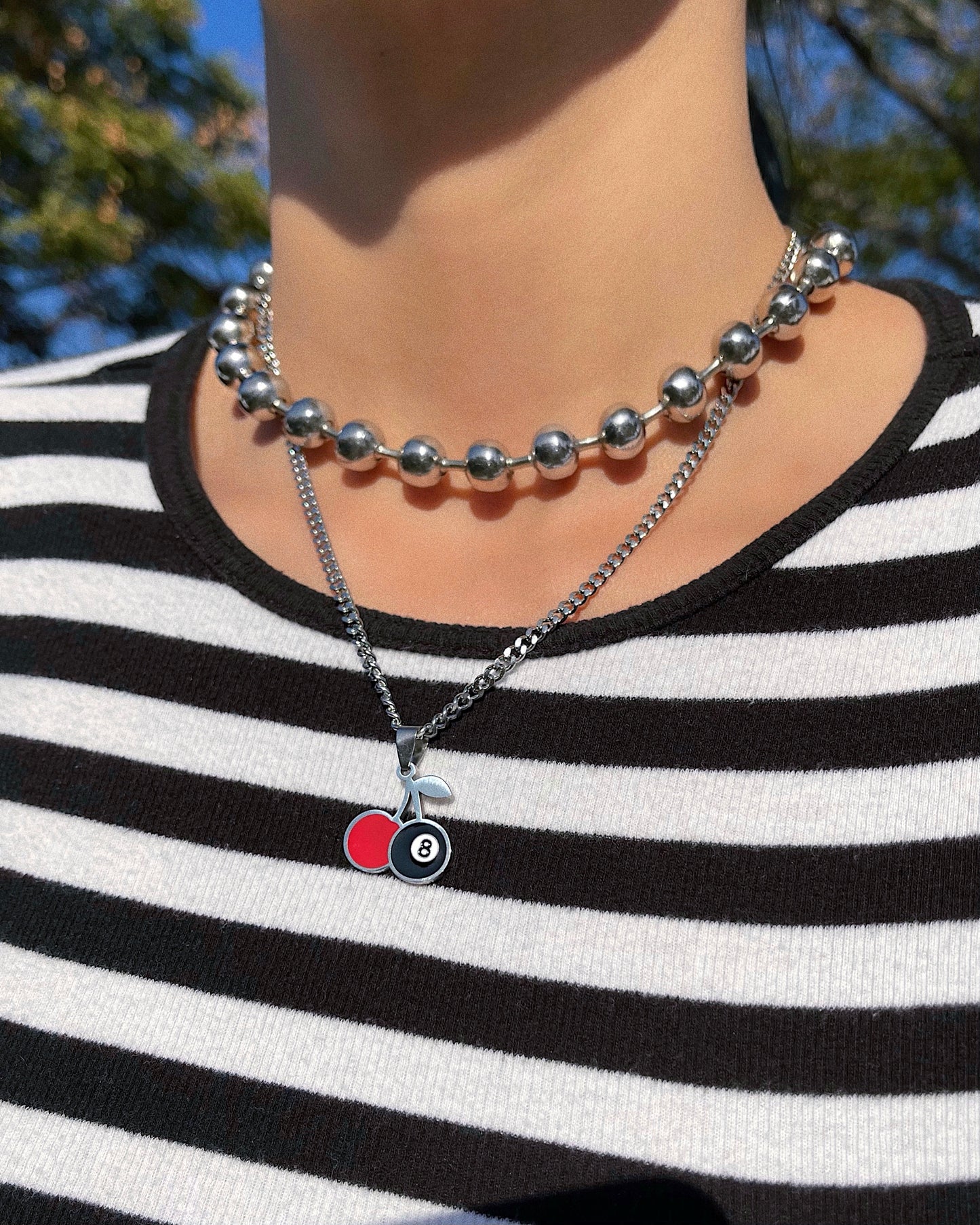 8 BALL CHERRY NECKLACE