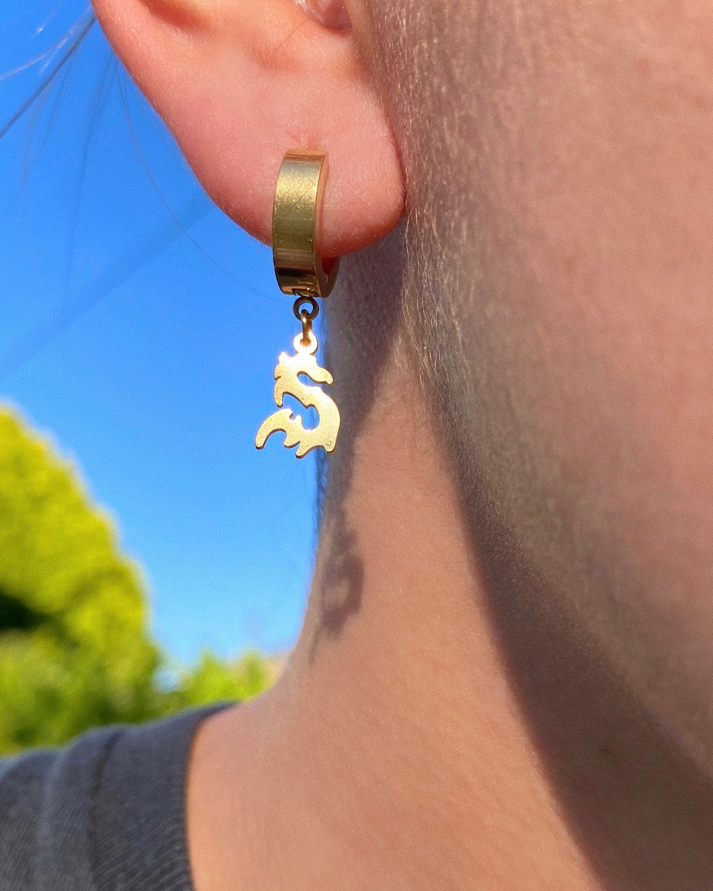 GOLD DRAGON EARRINGS