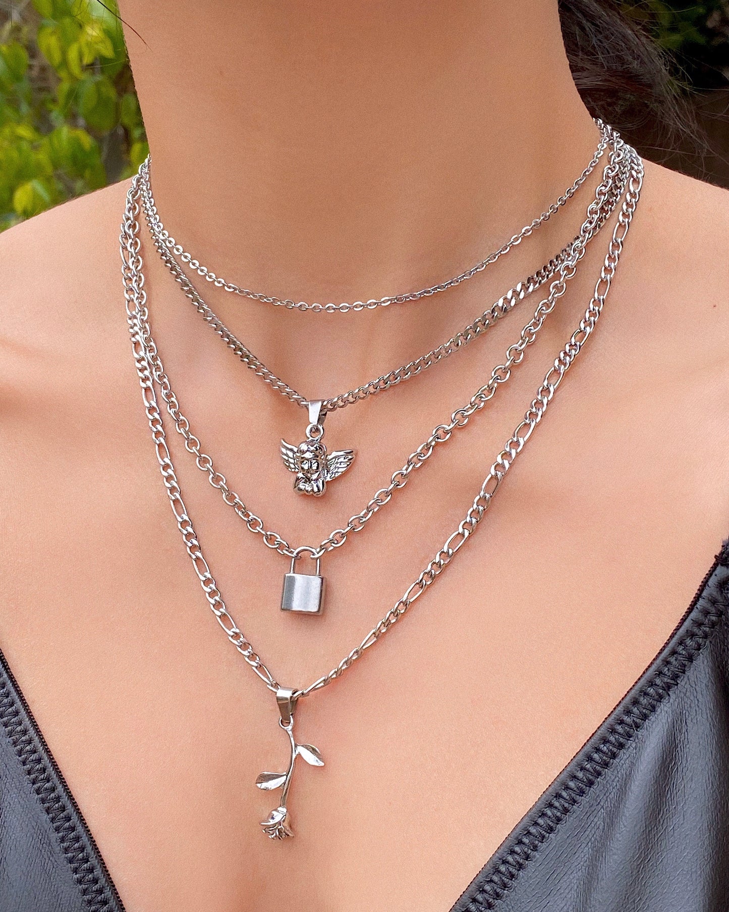 THE CHERUB LAYERED NECKLACE SET