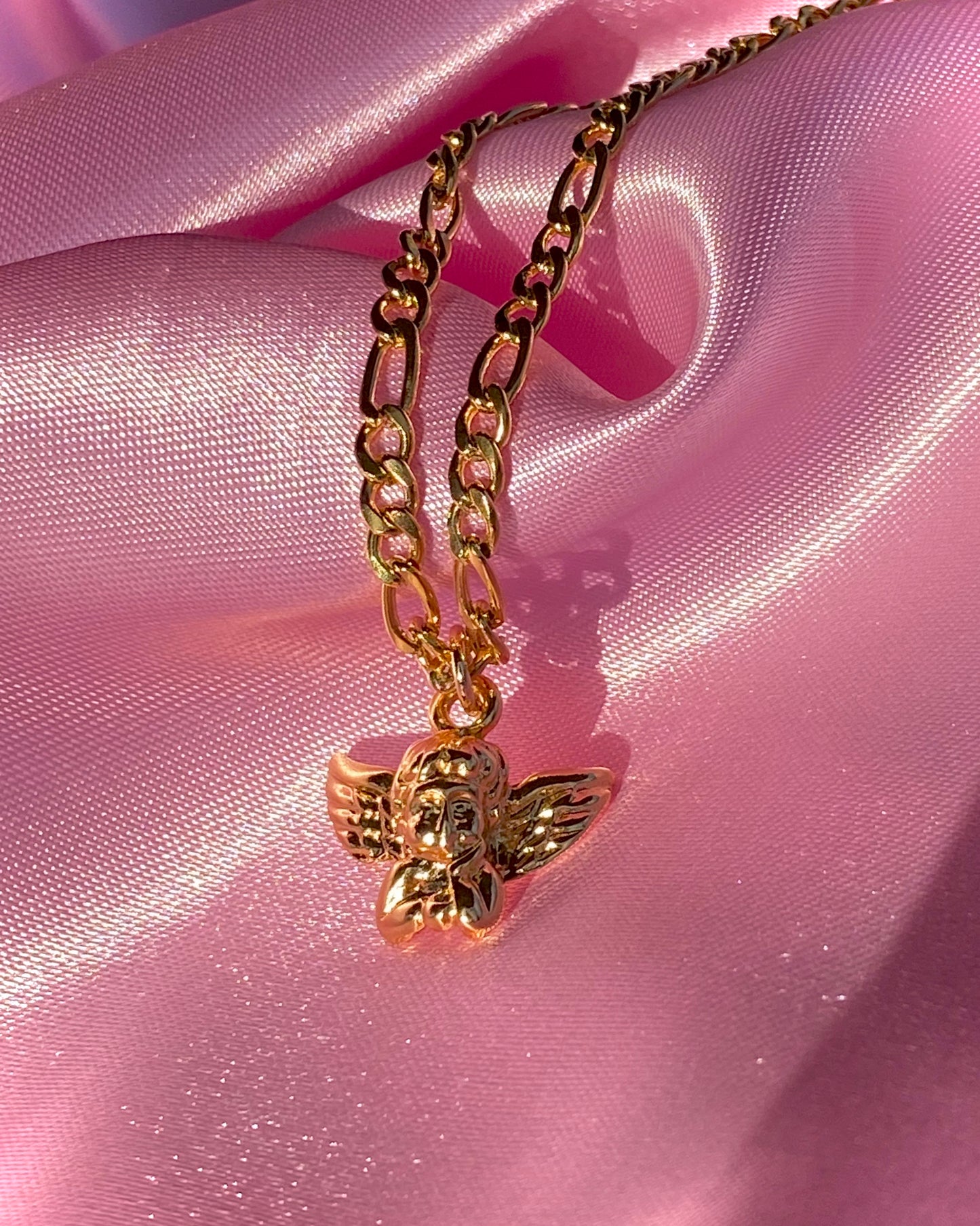 GOLD CHERUB NECKLACE