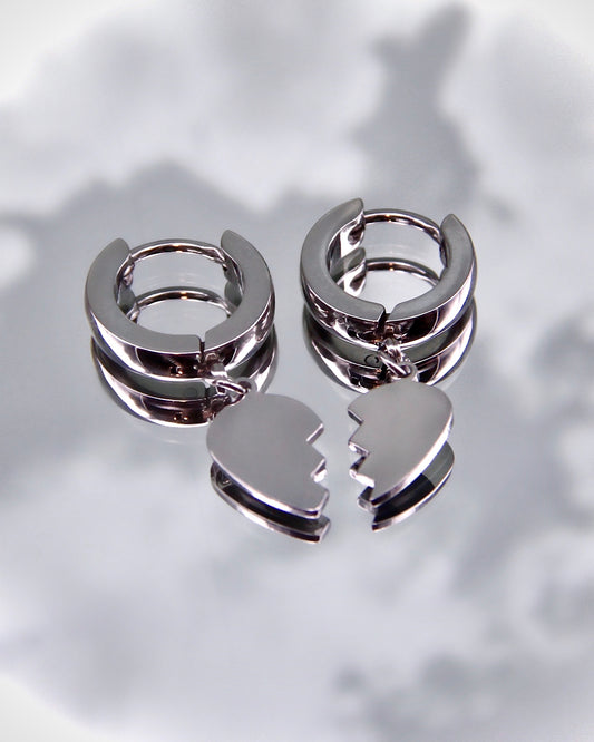 EMO HEART EARRINGS