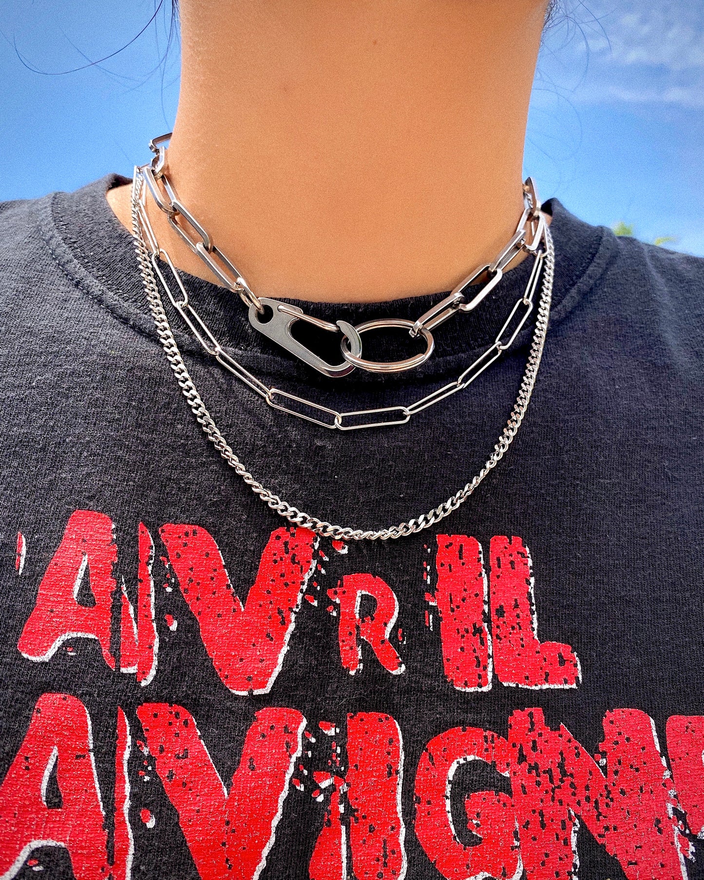 LARGE PAPER CLIP CHAIN NECKLACE